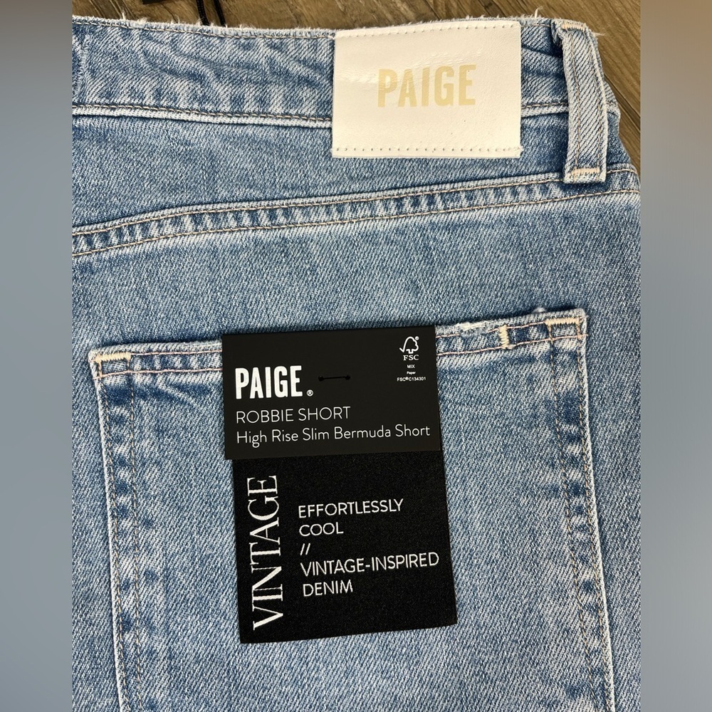 NWT PAIGE Robbie High Rise Slim Bermuda Short - Picture 3 of 13
